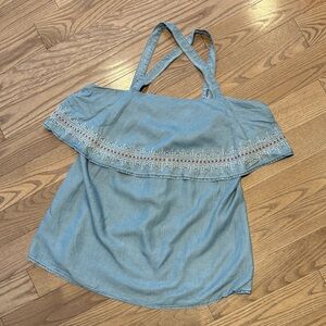 Maternity Light Blue Tank Top